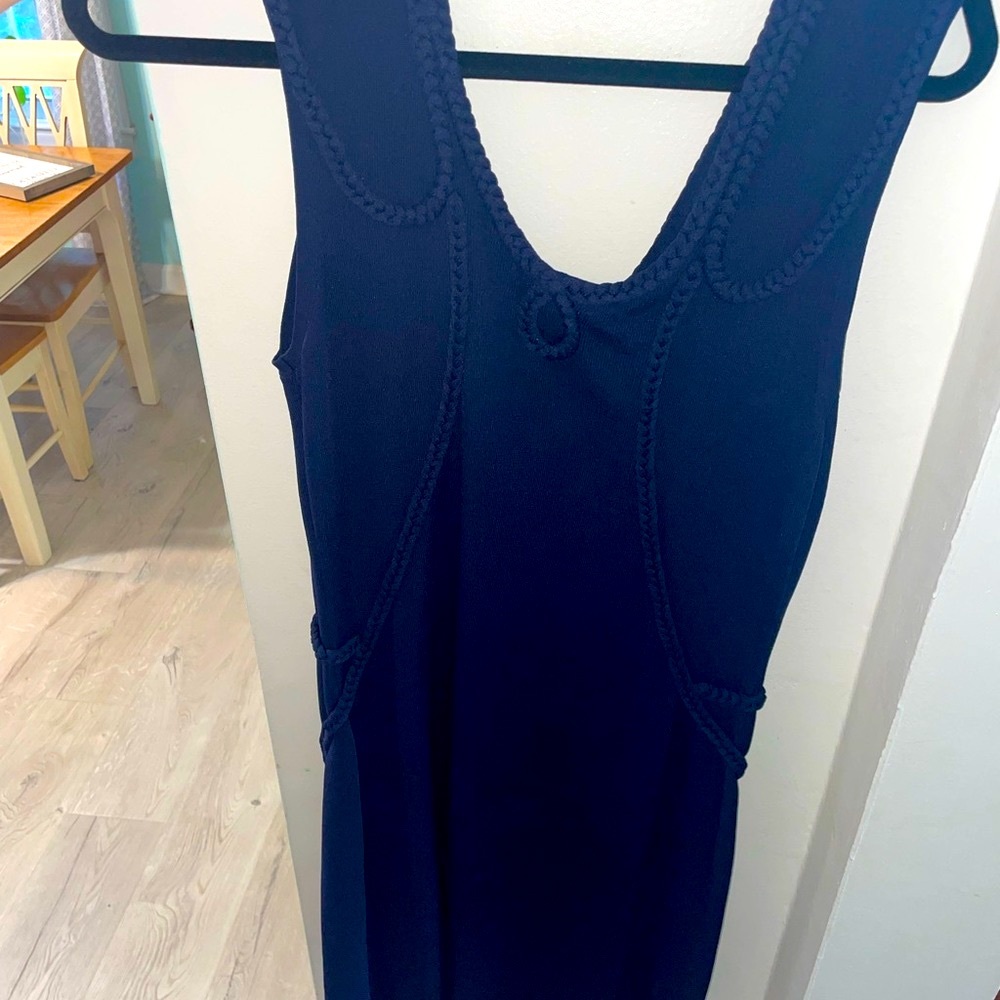 ETCETERA Womens navy mid knee dress